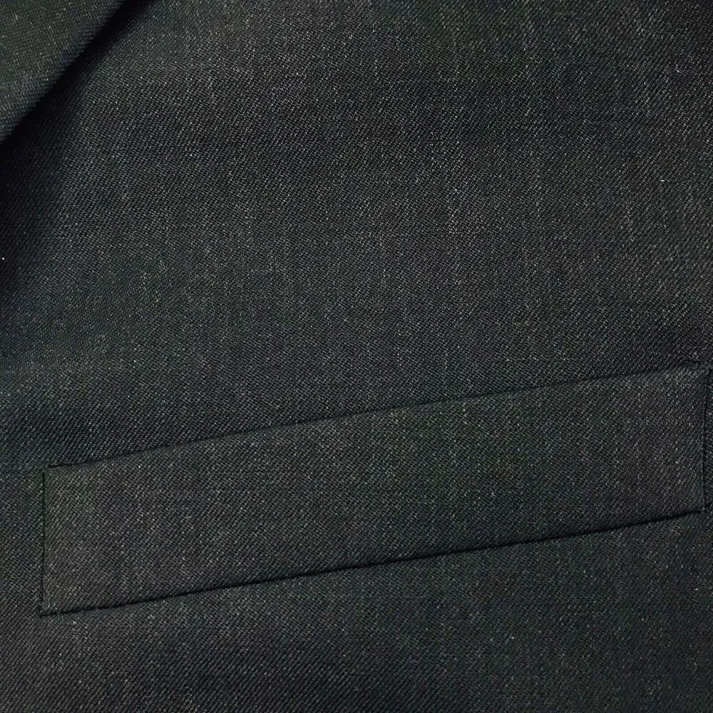 Pronto Uomo Platinum Wool Blazer Gray 44 L Sport Coat 2 Vent 2 Button Career